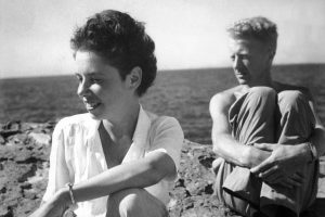 A photograph of Jane Bowles with her husband Paul Bowles